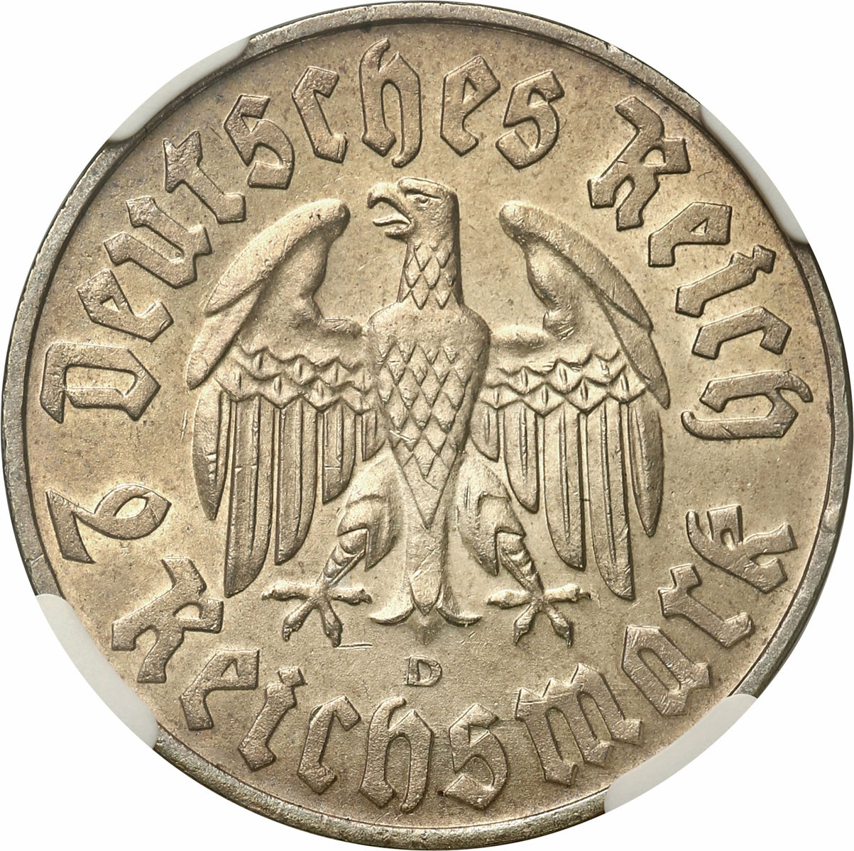 Niemcy, Weimar. 2 marki 1933 D, Monachium NGC MS62 - PIĘKNE